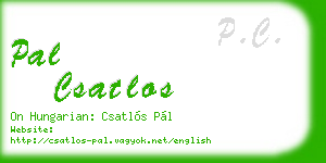 pal csatlos business card