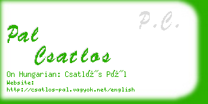 pal csatlos business card